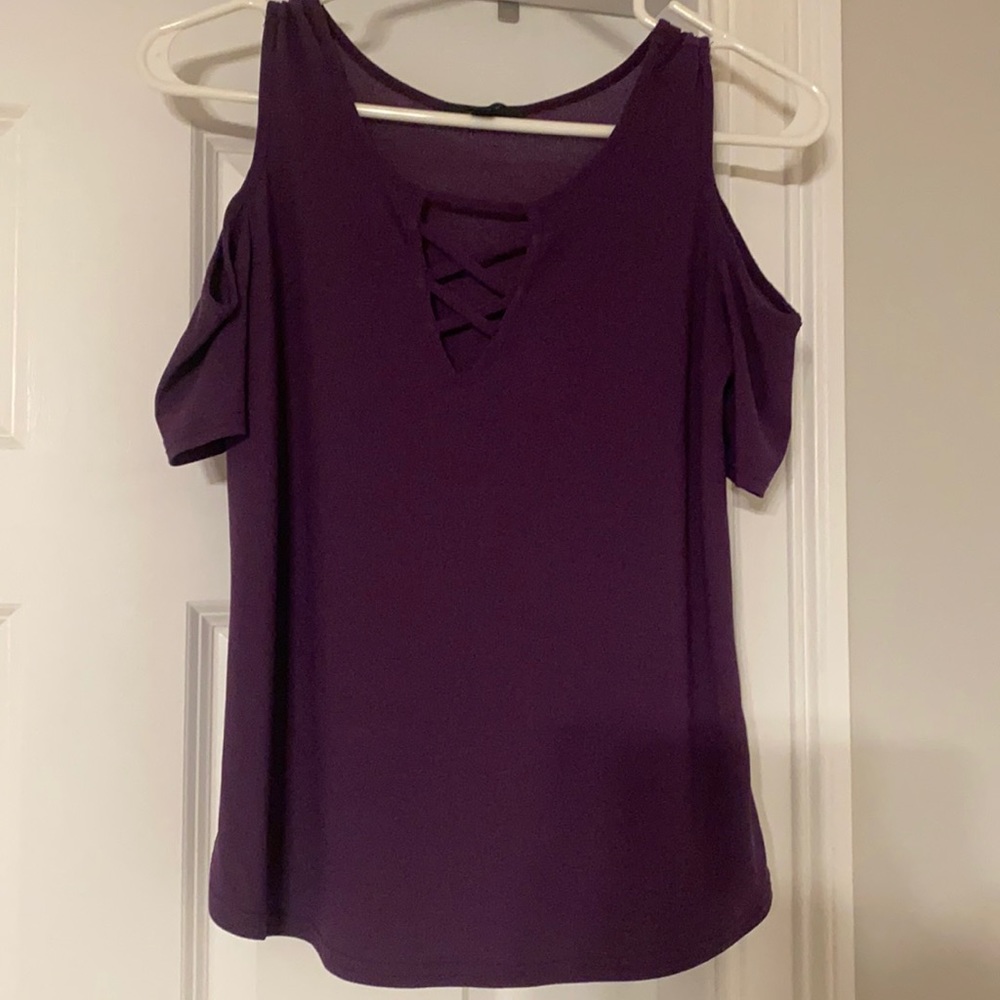 Women’s Purple Cold Shoulder Top (s)